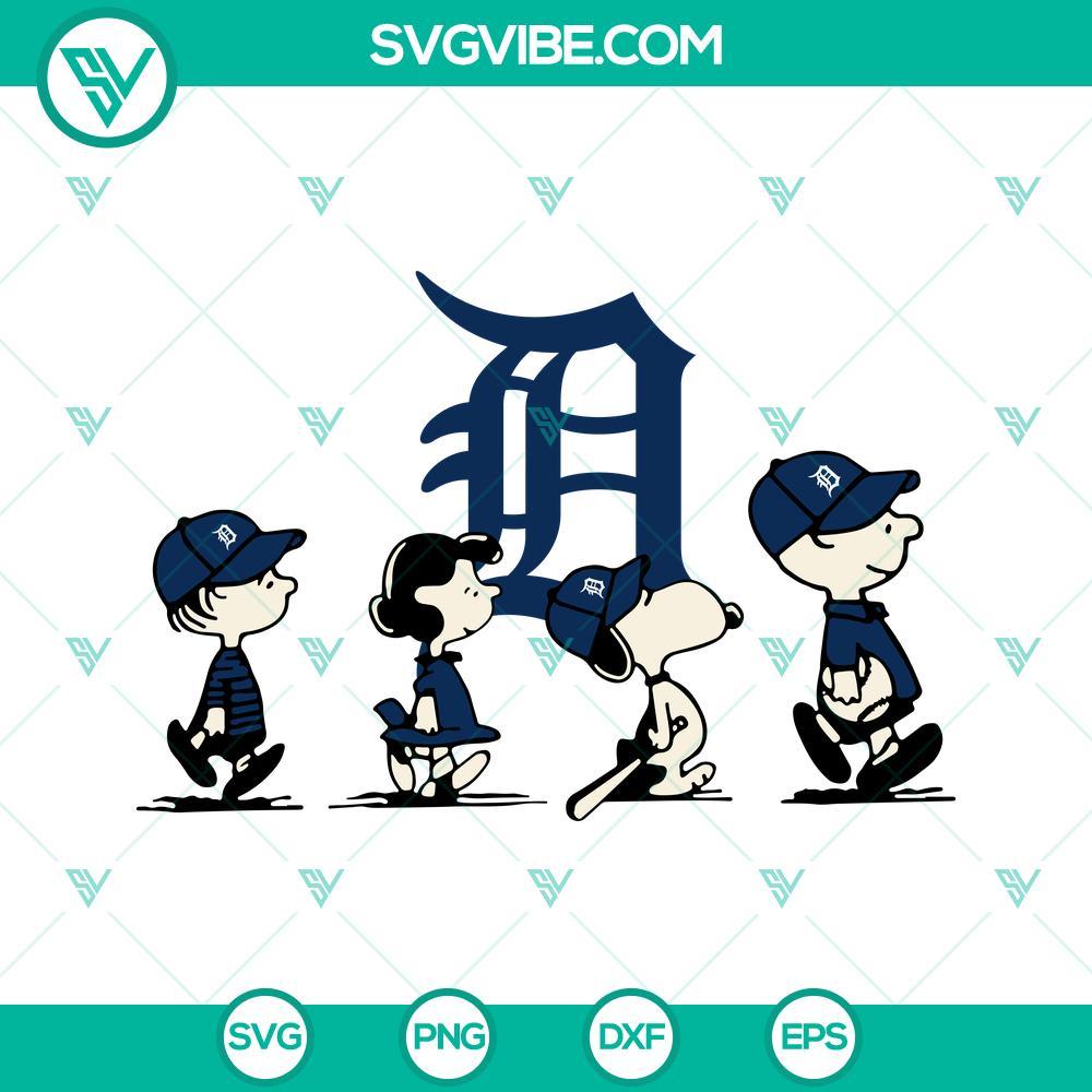 snoopy charlie brown detroit tigers svg png dxf eps cricut files 4 mockup