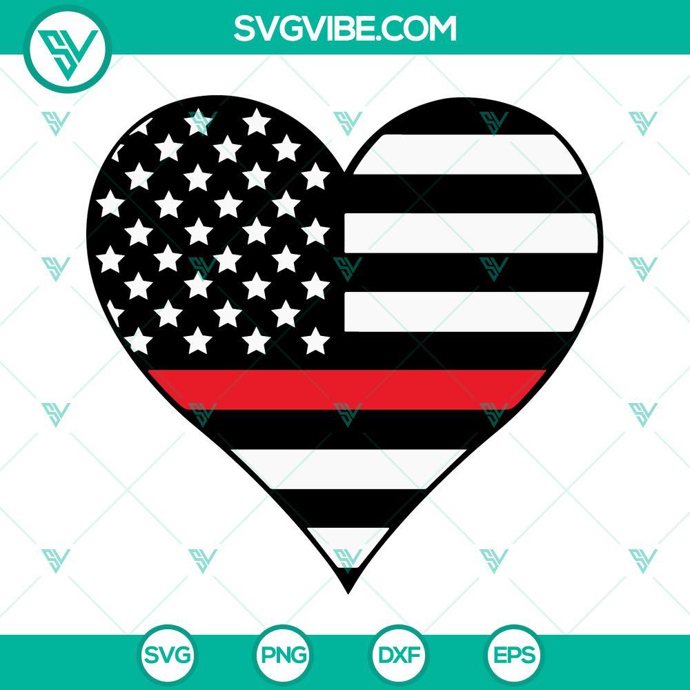 firefighter heart thin red line flag svg american fireman svg happy firefighters day svg png dxf eps cricut 9 mockup