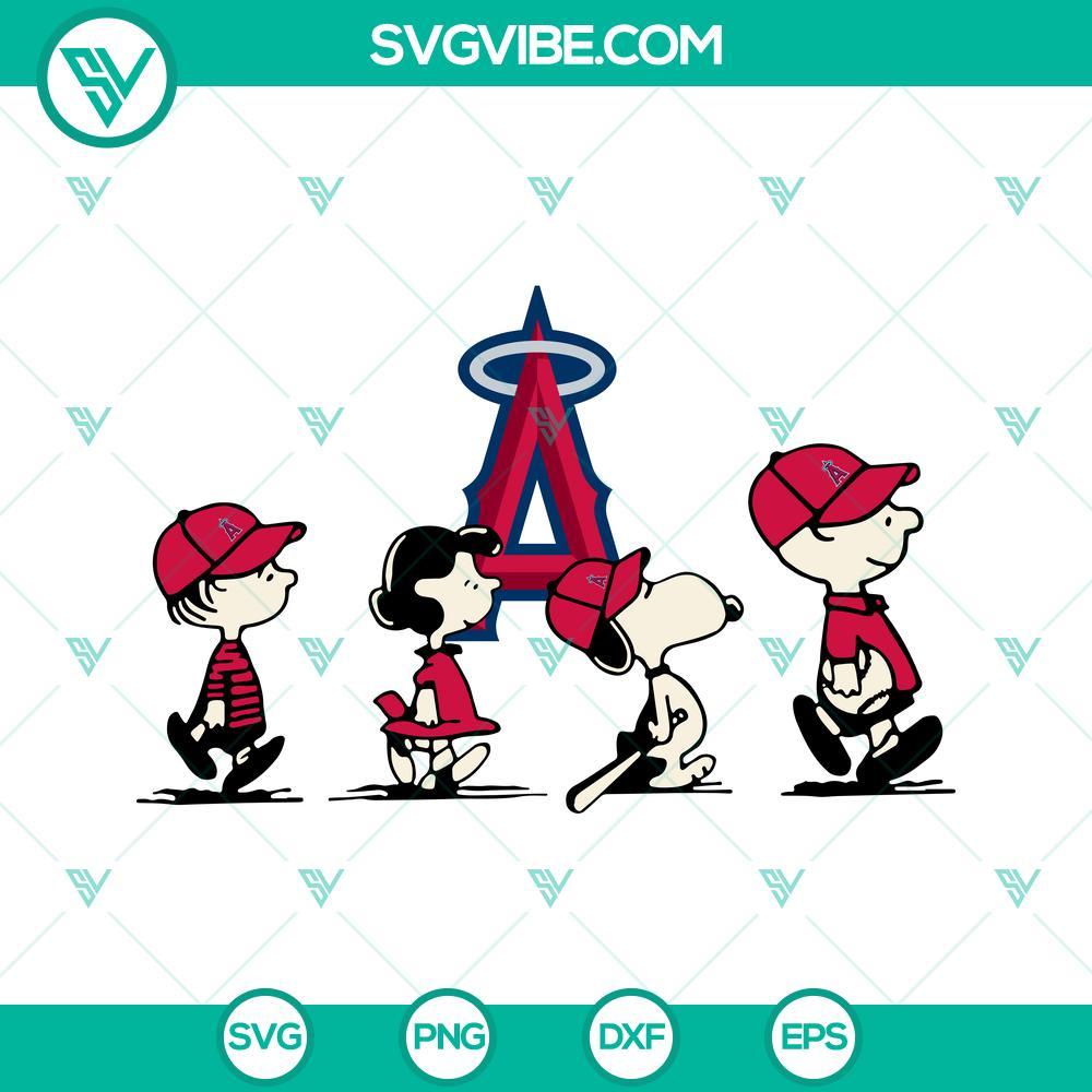 snoopy charlie brown los angeles angels svg png dxf eps cricut files 9 mockup