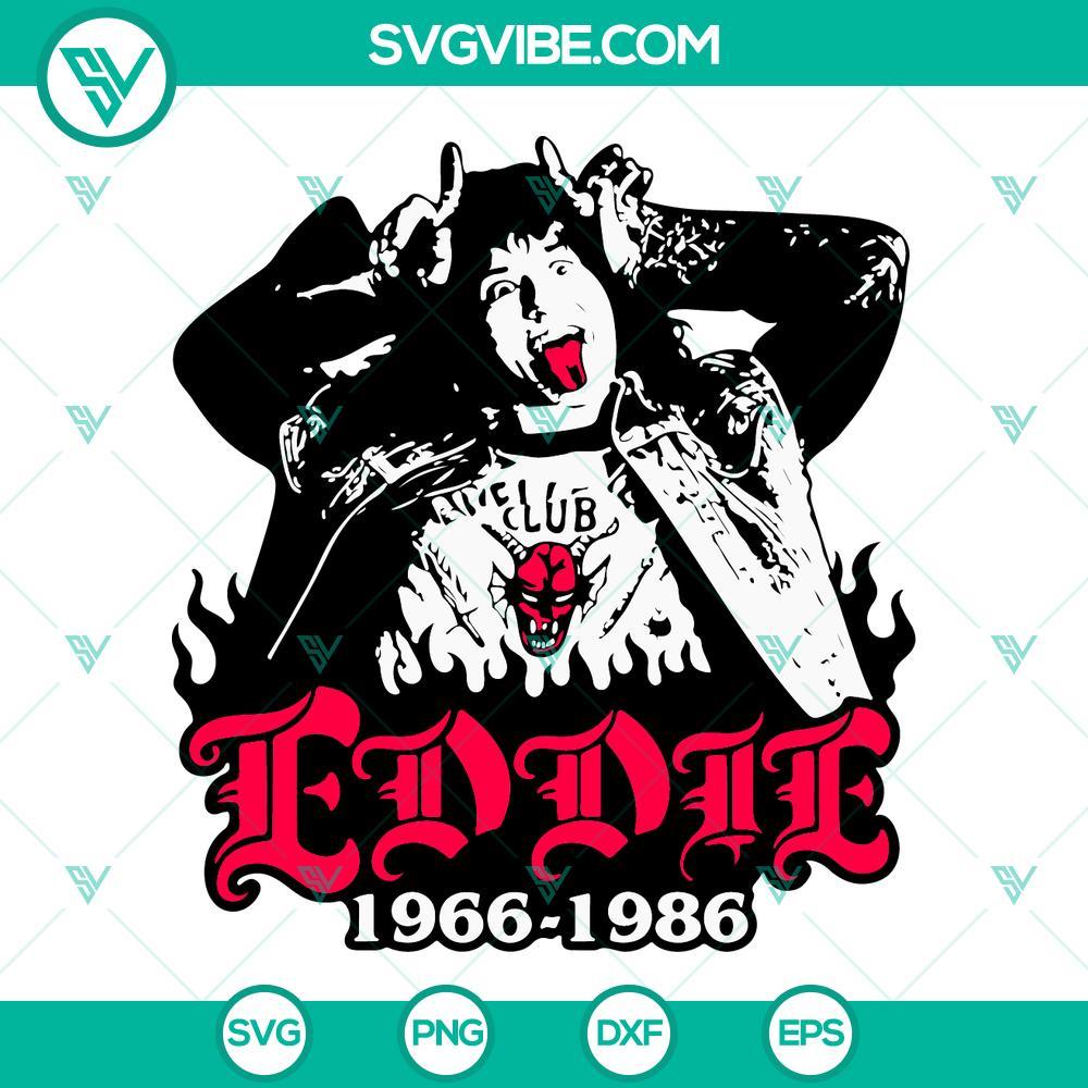 eddie 1966 1986 svg eddie munson svg hellfire club svg stranger things svg png dxf eps files 8 mockup