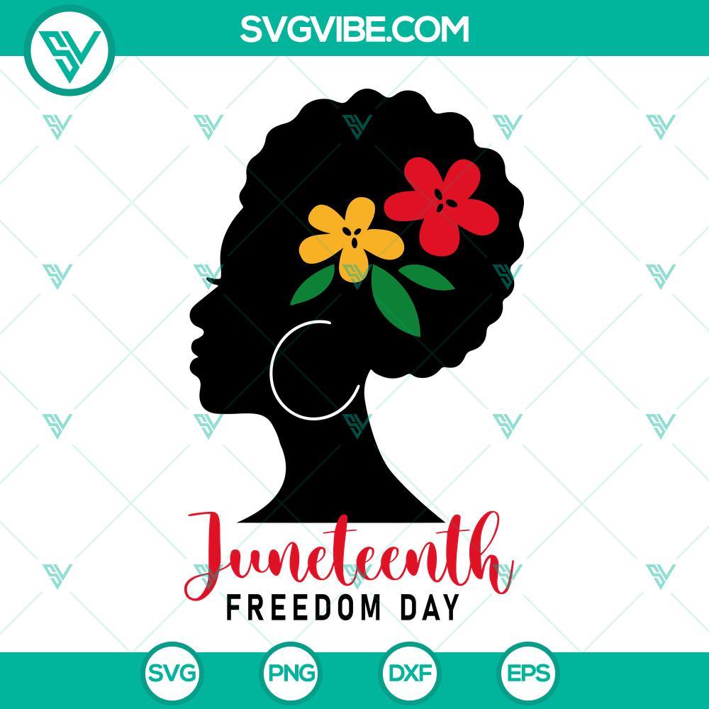 juneteenth freedom day afro woman svg emancipation day svg black history svg june 19 1865 svg png dxf eps 7 mockup