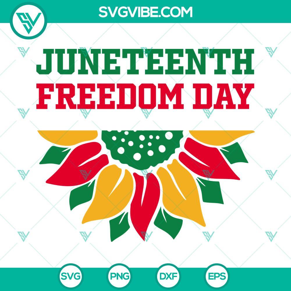 juneteenth freedom day svg sunflower africa svg african american holiday svg freeish 1865 svg png dxf eps 4 mockup