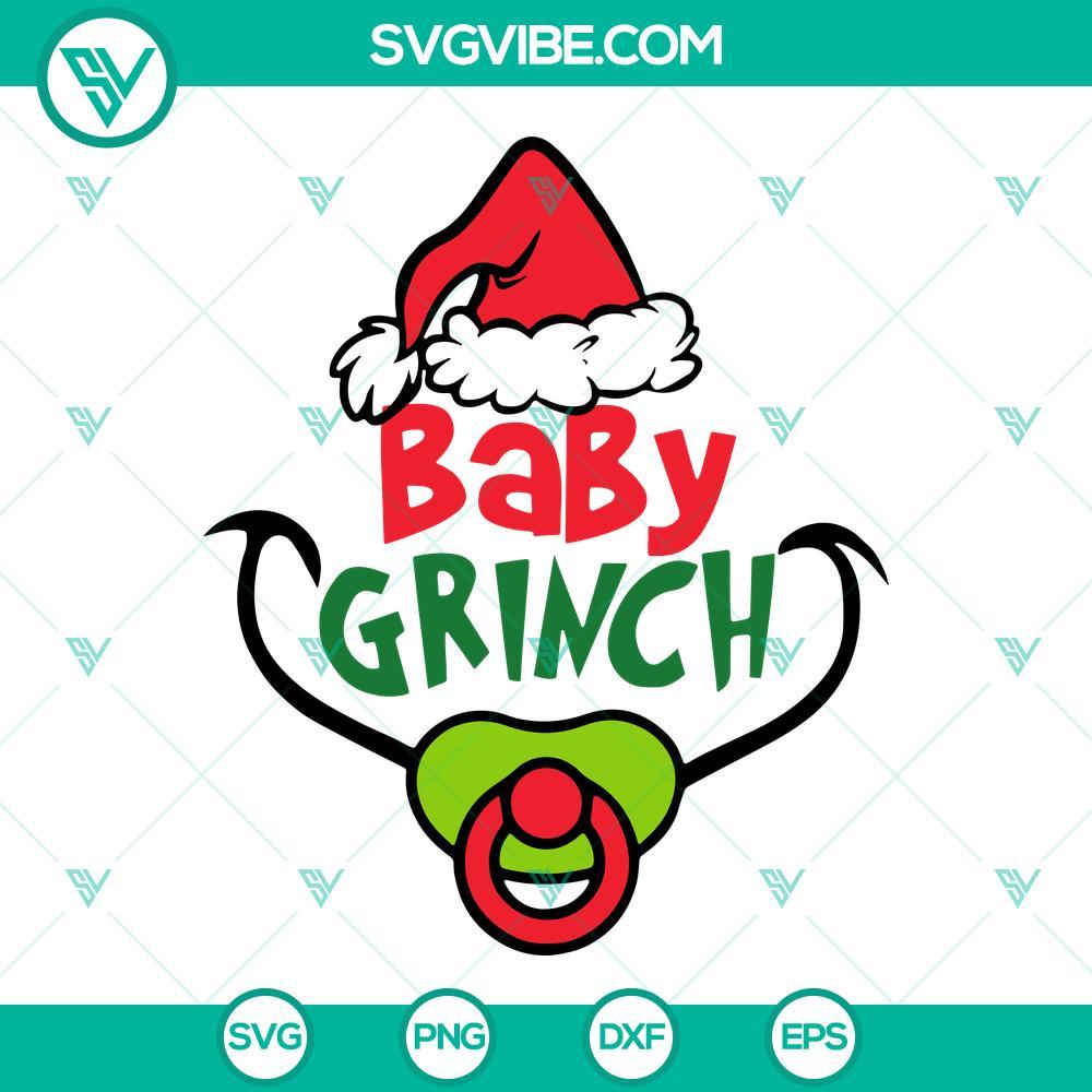 baby grinch svg grinch christmas svg png dxf eps files 6 mockup