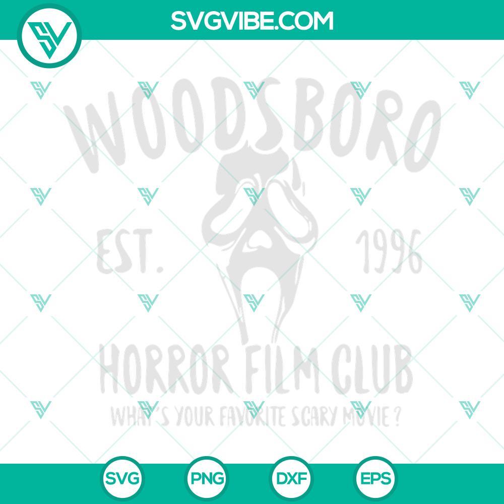 woodsboro horror film club est 1996 svg scream ghostface svg halloween scary movie svg png dxf eps 2 mockup