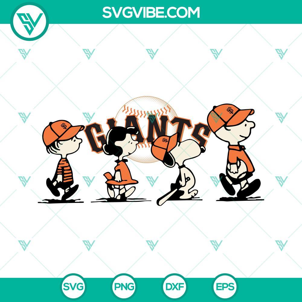 snoopy charlie brown san francisco giants svg png dxf eps cricut files 2 mockup