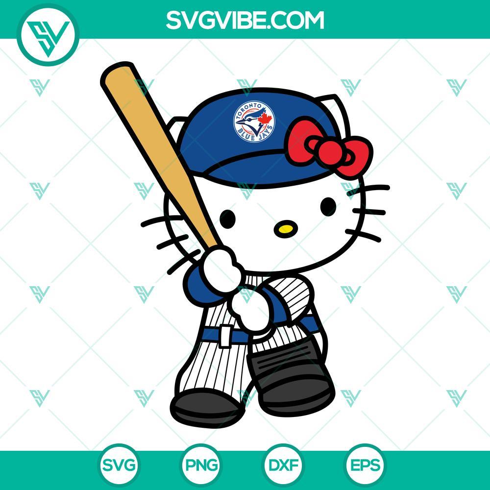 hello kitty toronto blue jays svg kitty jays svg png dxf eps 6 mockup