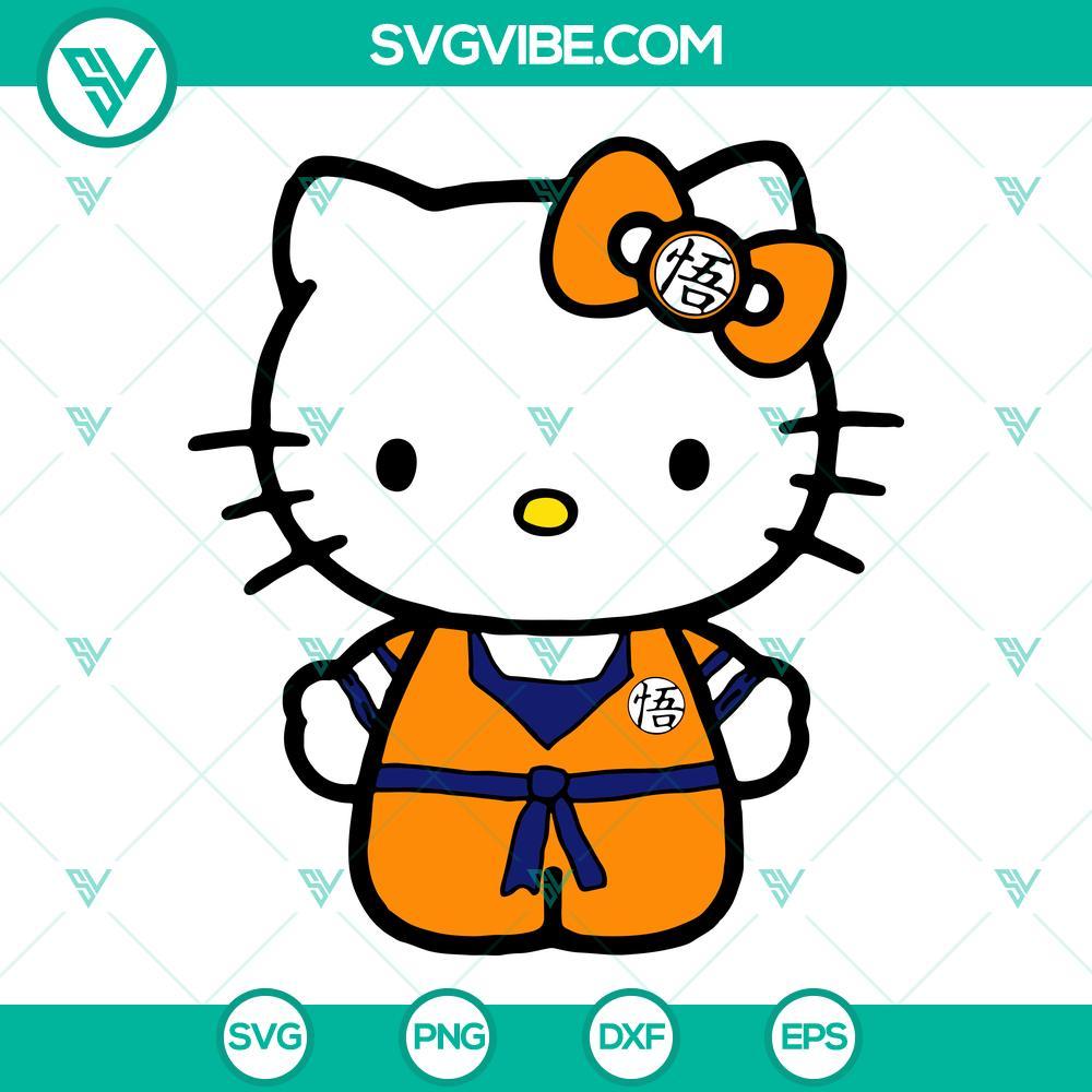 hello kitty goku svg dragon ball svg png dxf eps 4 mockup