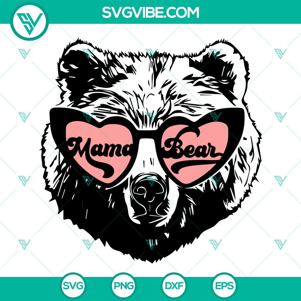 mama bear with sunglasses svg mom svg mothers day svg png dxf eps cut files 1 mockup