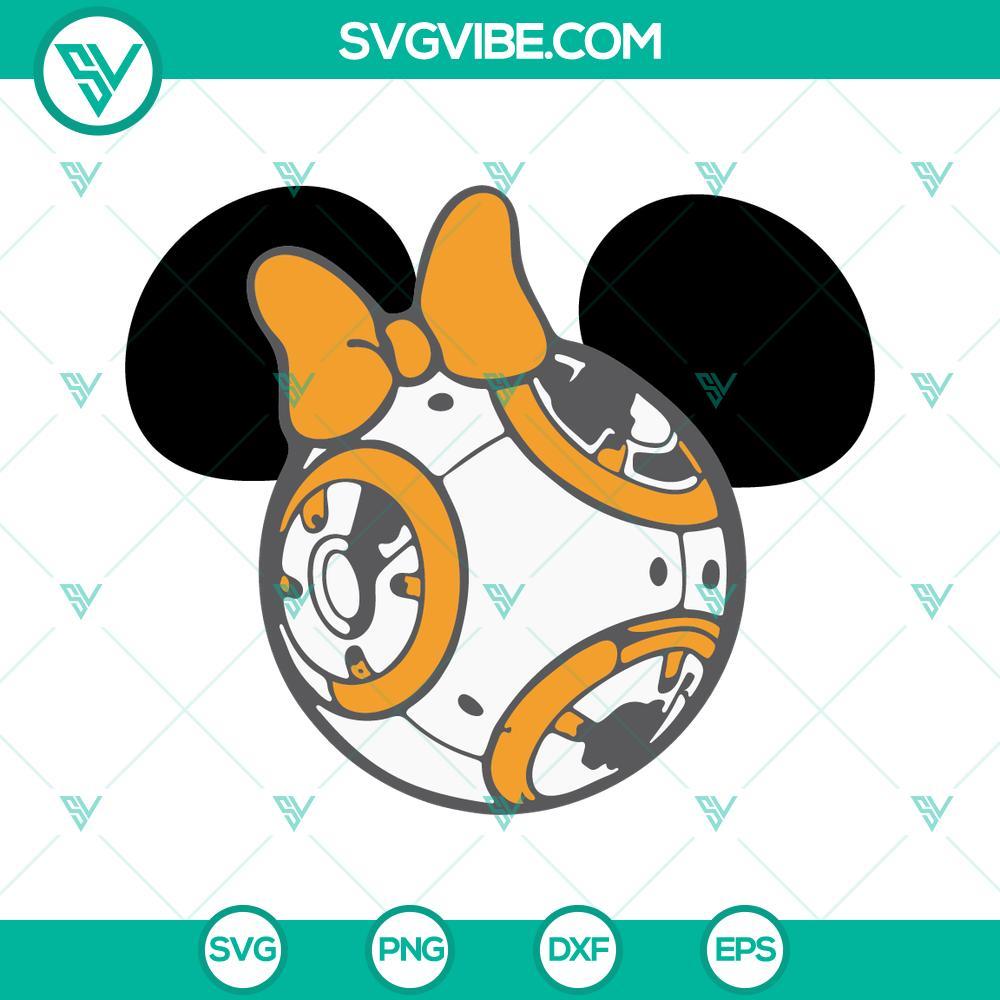 minnie mouse bb8 svg disneyland svg star wars svg magic kingdom svg png dxf eps 9 mockup