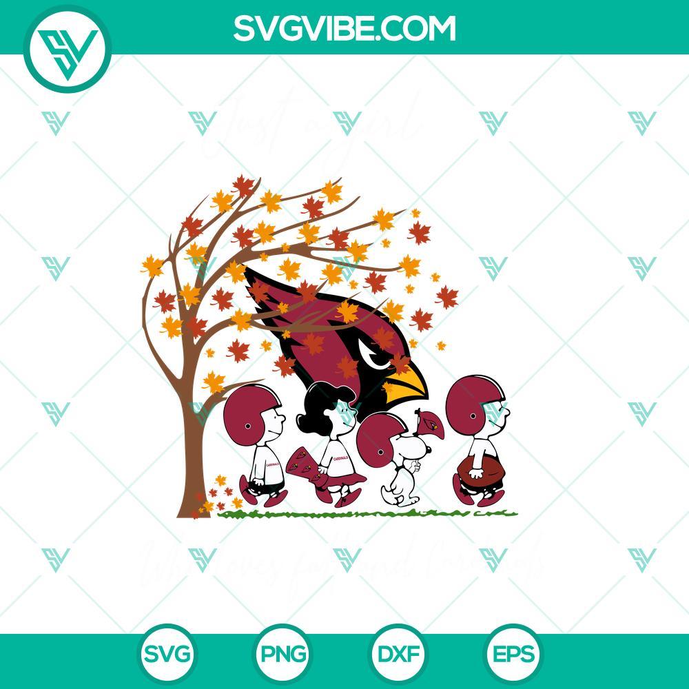 just a girl who loves fall and arizona cardinals snoopy svg png dxf eps files 7 mockup