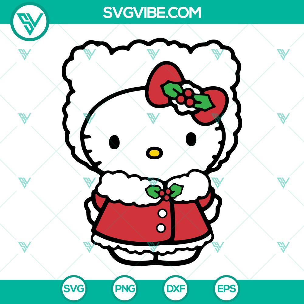 hello kitty christmas santa claus svg kitty merry christmas svg png dxf eps files 8 mockup