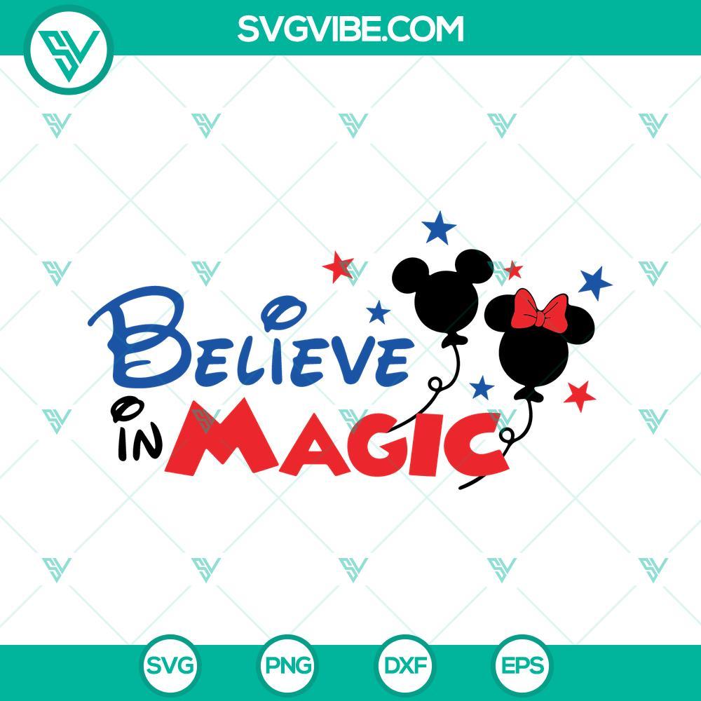 believe in magic svg mickey minnie head balloons svg disney 4th july svg independence day svg png dxf eps 9 mockup