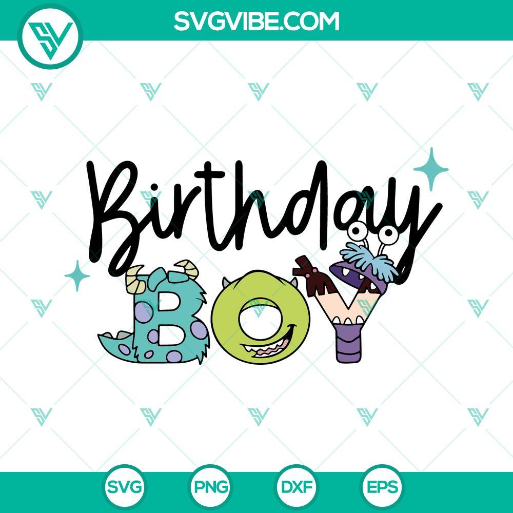 birthday boy monsters inc svg monsters family svg disney birthday party svg png dxf eps 2 mockup