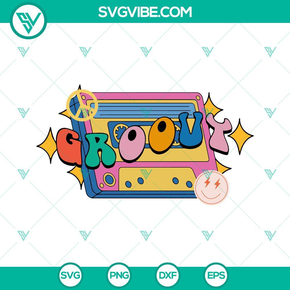 groovy cassette tape svg smiley face svg hippie svg boho svg png dxf eps cricut file 8 mockup