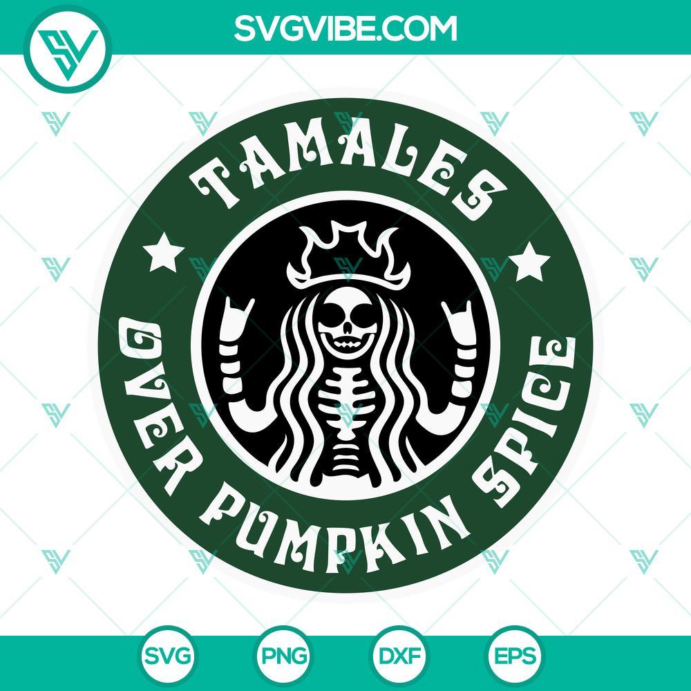 tamales over pumpkin spice svg skeleton starbucks logo svg 6 mockup