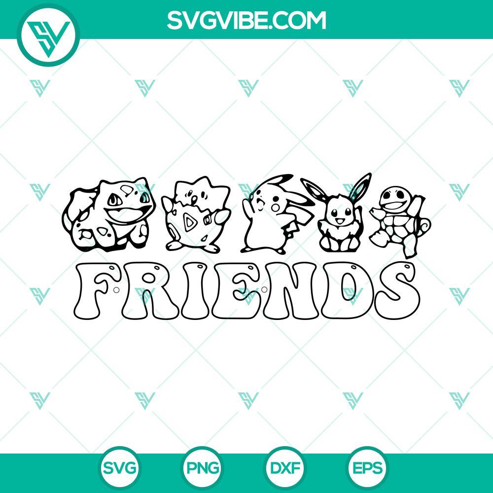 pokemon friends svg pikachu and friends svg bulbasaur svg squirtle svg 8 mockup