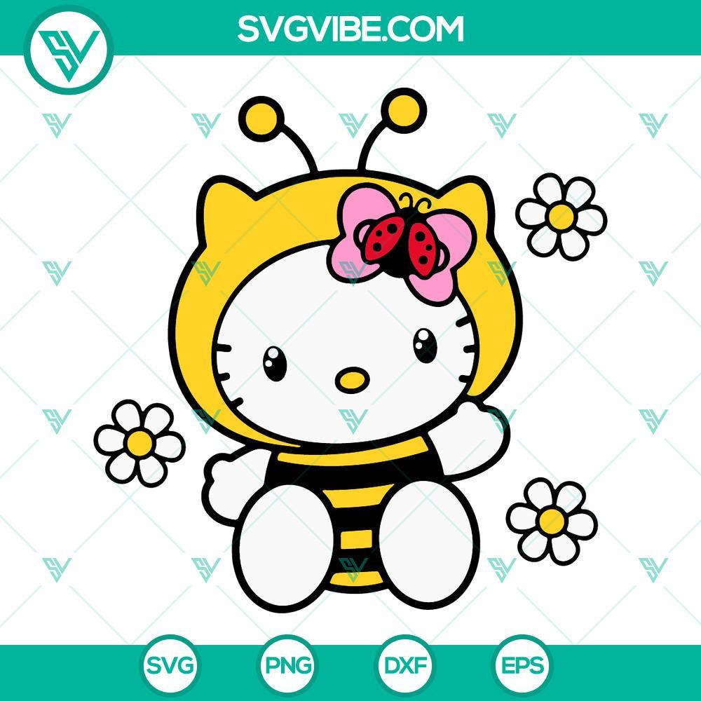 hello kitty bee svg sanrio svg kawaii cat svg png dxf eps cricut files 1 mockup