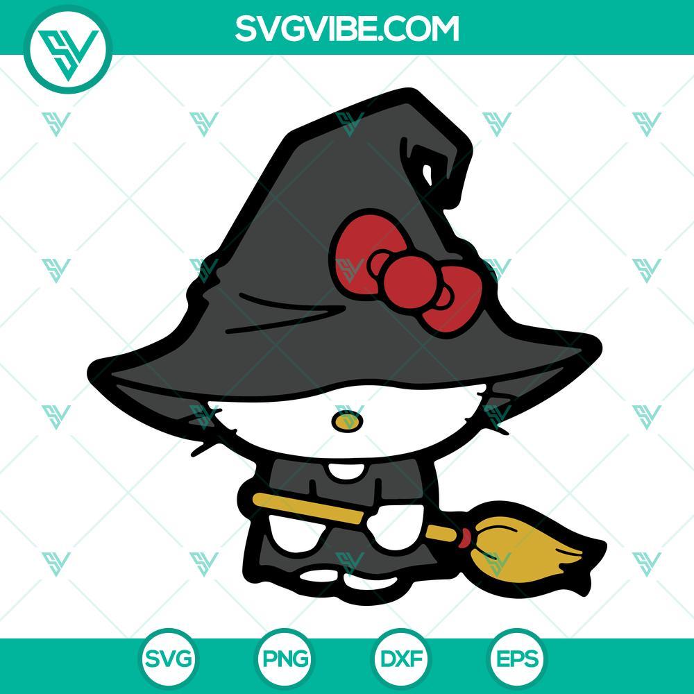 hello kitty witch svg hello kitty halloween svg png dxf eps 2 mockup