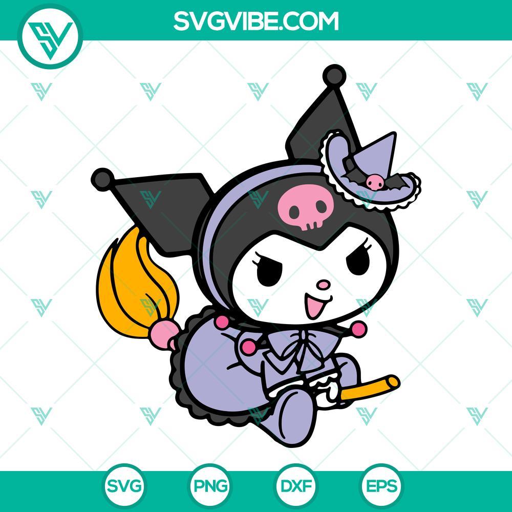 kuromi witch svg kuromi halloween svg png dxf eps 6 mockup