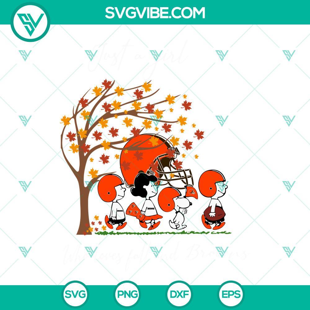 just a girl who loves fall and cleveland browns snoopy svg png dxf eps files 7 mockup