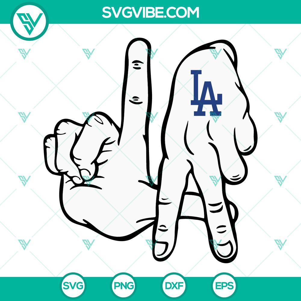 la hand sign svg los angeles dodgers hand svg png dxf eps cricut 2 mockup