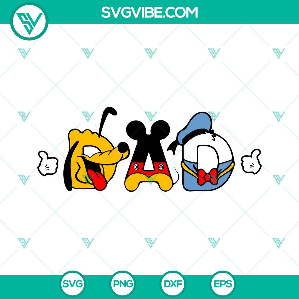 dad svg disney friends dad svg mickey mouse svg donald duck svg pluto svg disney fathers day svg 8 mockup