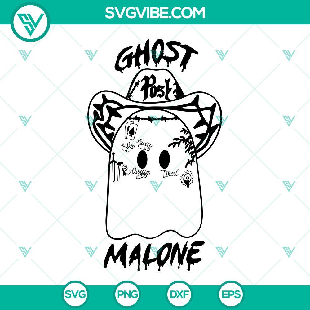 ghost post malone svg cowboy hat ghost svg ghost malone halloween svg 3 mockup