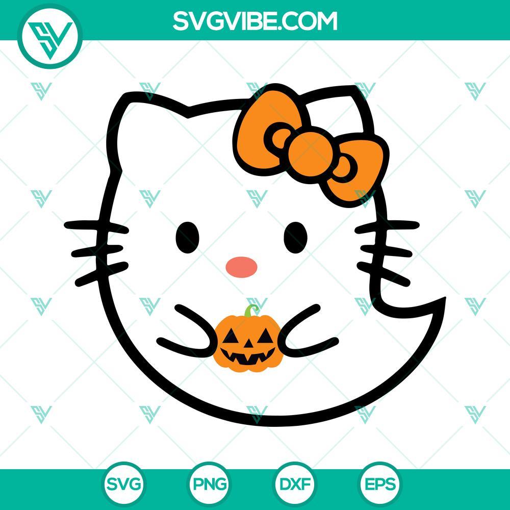 hello kitty ghost halloween svg hello kitty pumpkin halloween svg cut file 3 mockup