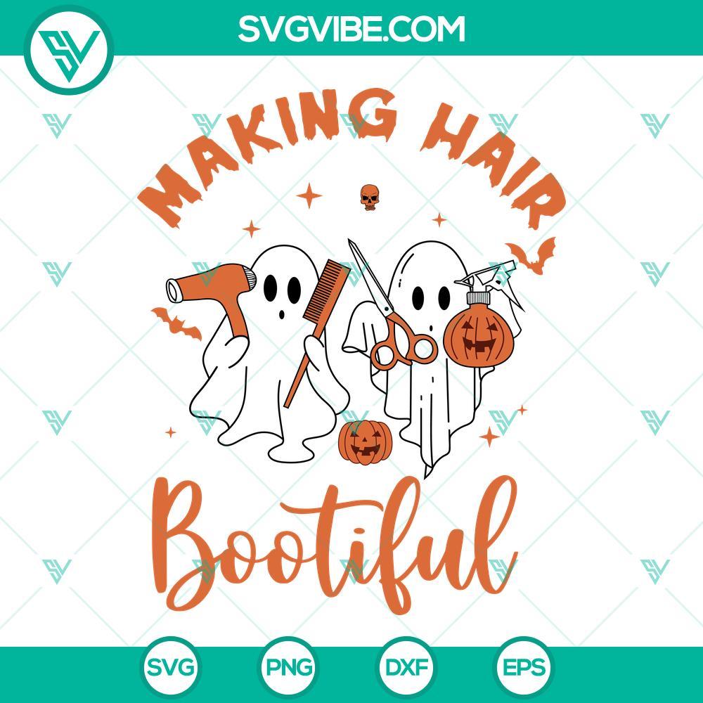 making hair bootiful svg ghost hair stylist svg halloween hairdresser svg 4 mockup