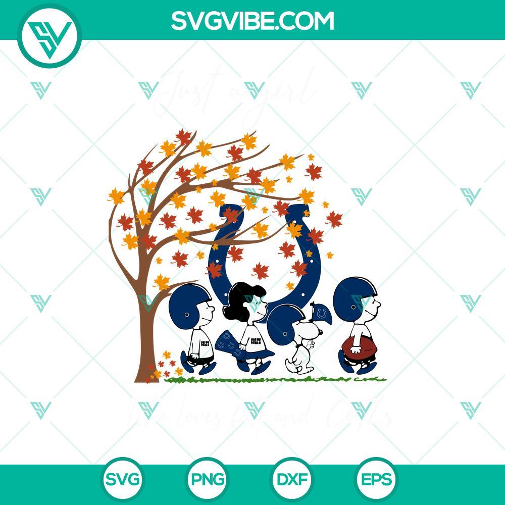 just a girl who loves fall and indianapolis colts snoopy svg png dxf eps files 3 mockup