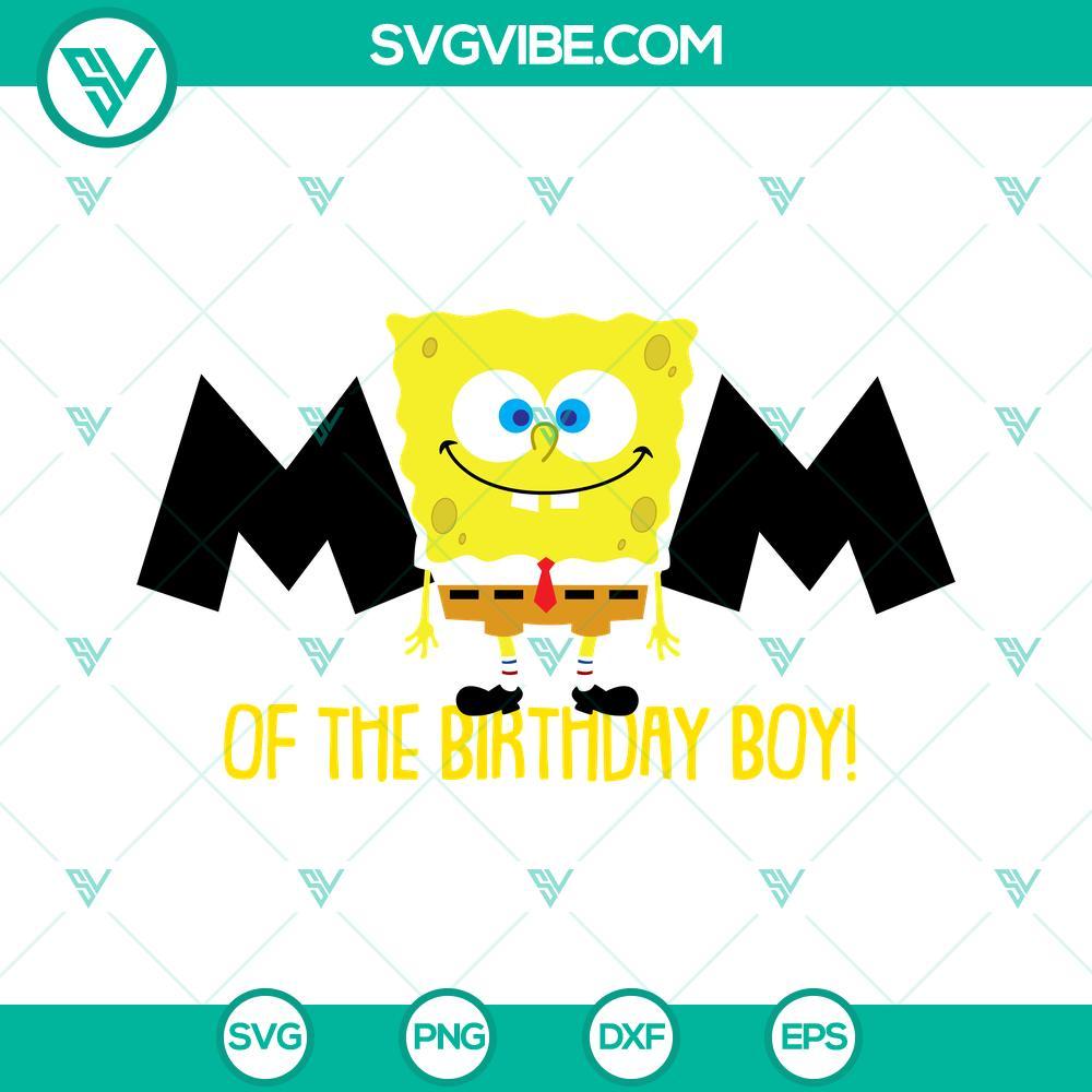 mom and dad of birthday boy spongebob svg funny birthday svg png dxf eps cricut 8 mockup