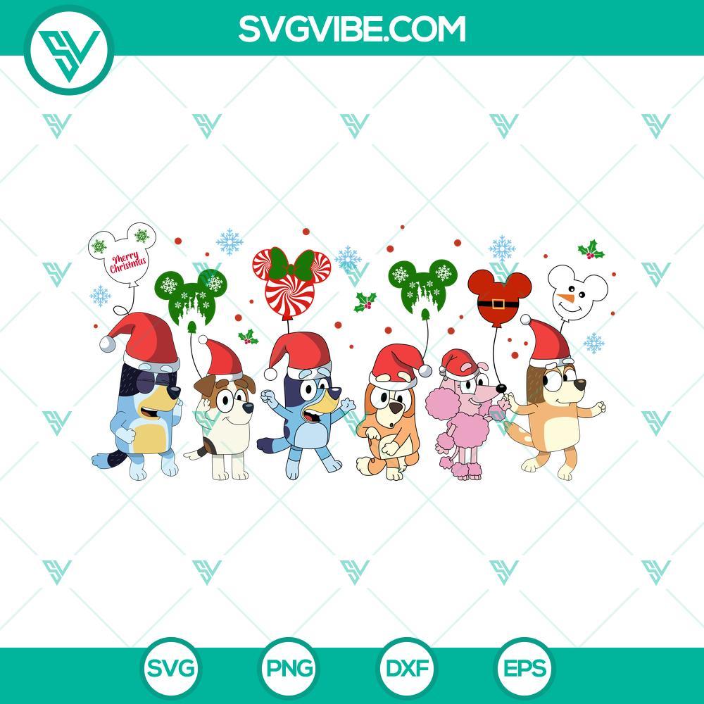 bluey friends christmas svg png dxf eps cricut files 1 mockup