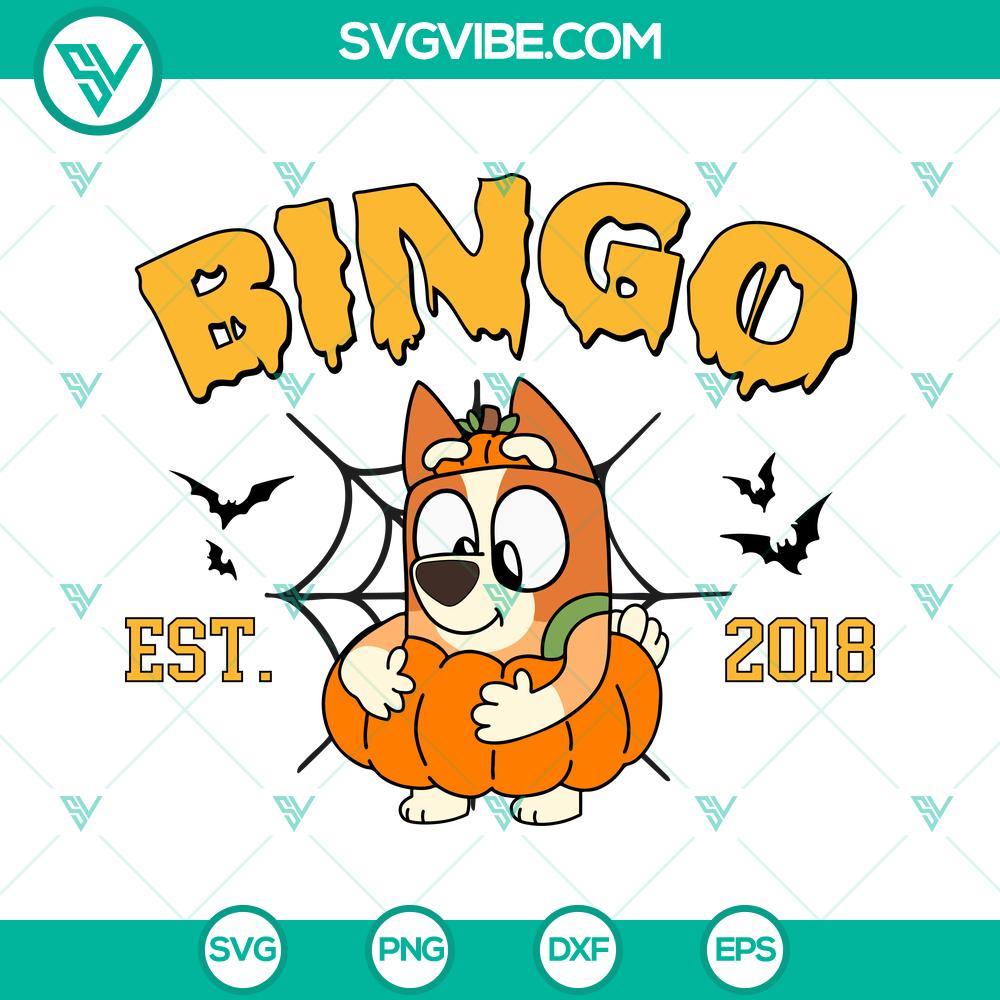 bluey bingo halloween est 2018 svg bingo pumpkin svg bluey halloween svg png dxf eps cut files 9 mockup