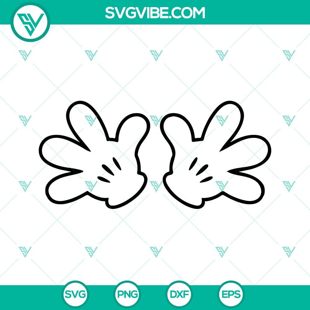 mickey mouse gloves svg mickey hands svg disney svg png dxf eps cricut 9 mockup