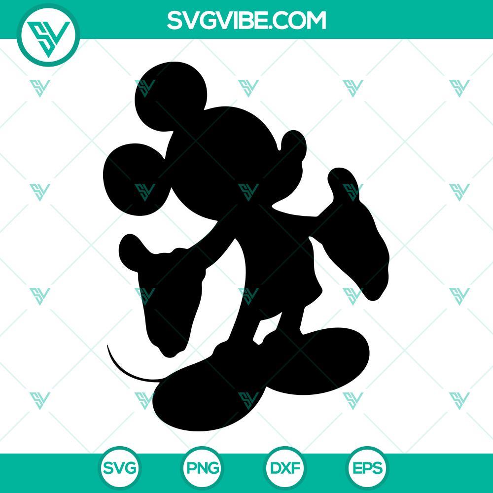 mickey mouse silhouette svg disney mouse svg png dxf eps digital download 4 mockup