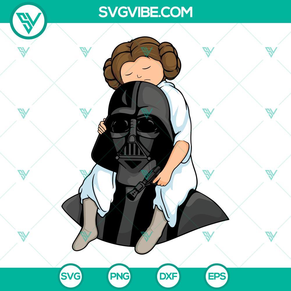 princess leia and darth vader svg anakin skywalker svg star wars dad and daughter svg png dxf eps 7 mockup