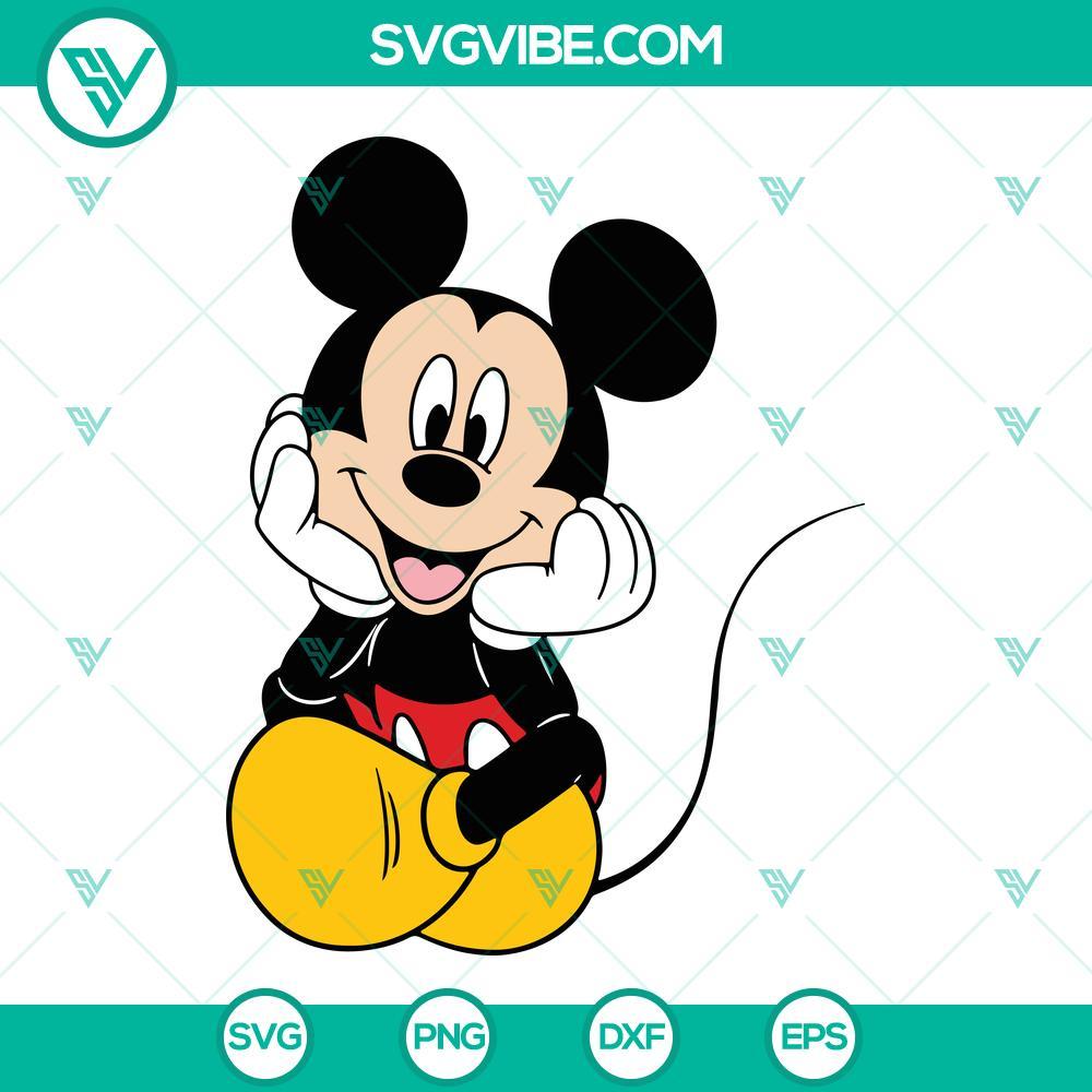 mickey mouse sitting down svg cute disney svg png dxf eps files 2 mockup