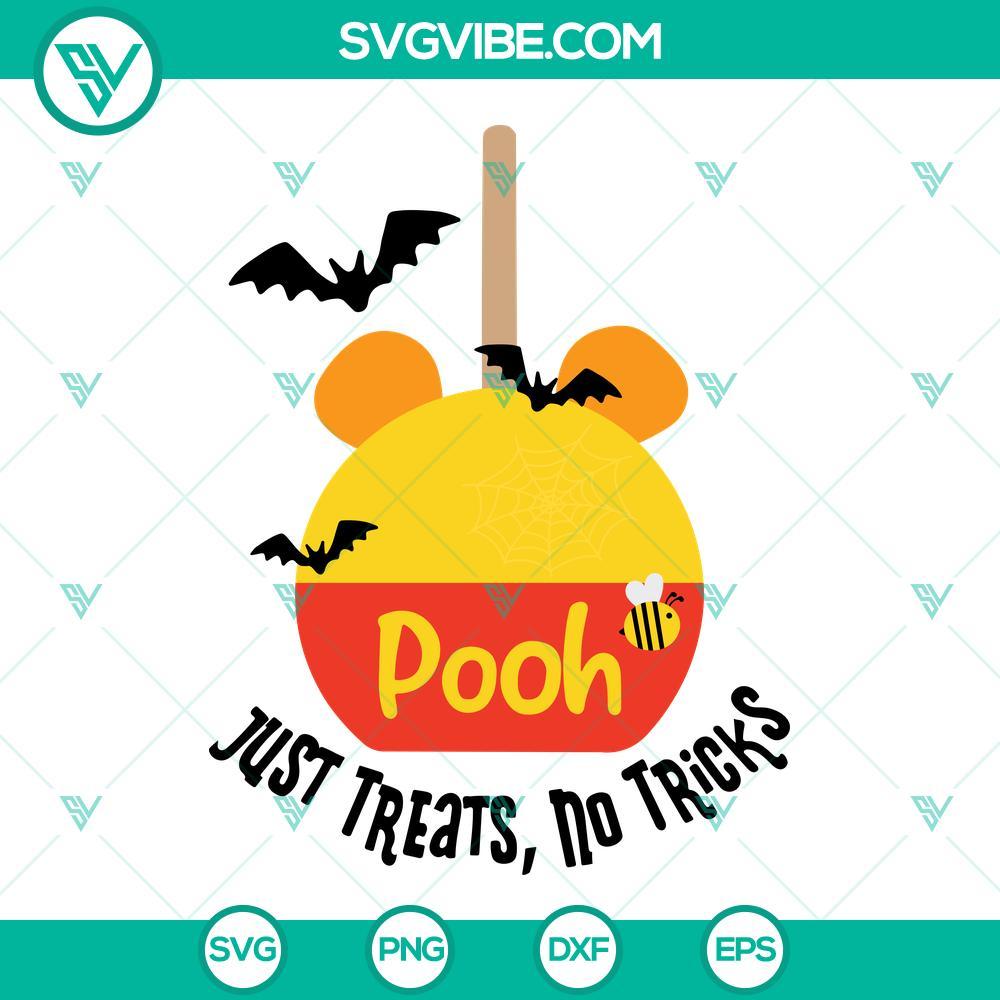 pooh just treats no tricks svg winnie the pooh halloween svg halloween candy svg 4 mockup