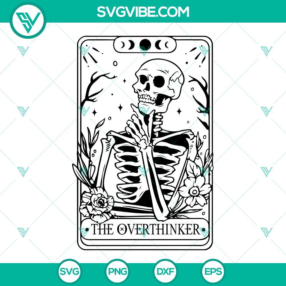 skeleton the overthinker tarot svg overthinker svg skeleton svg skull tarot card svg 6 mockup