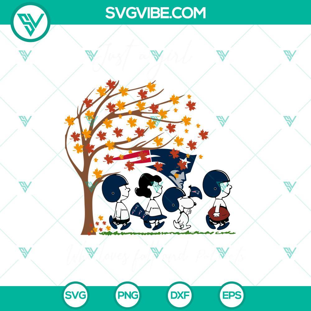 just a girl who loves fall and new england patriots snoopy svg png dxf eps files 1 mockup