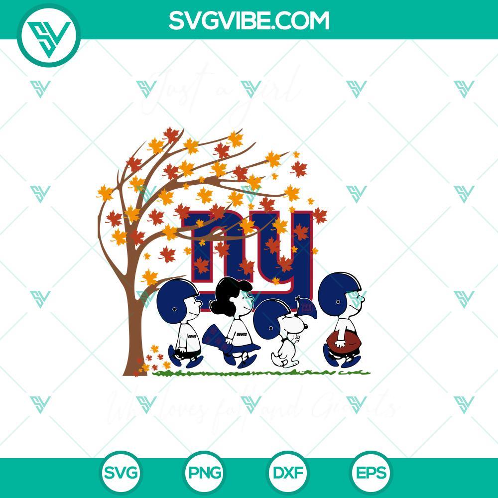 just a girl who loves fall and new york giants snoopy svg png dxf eps files 10 mockup