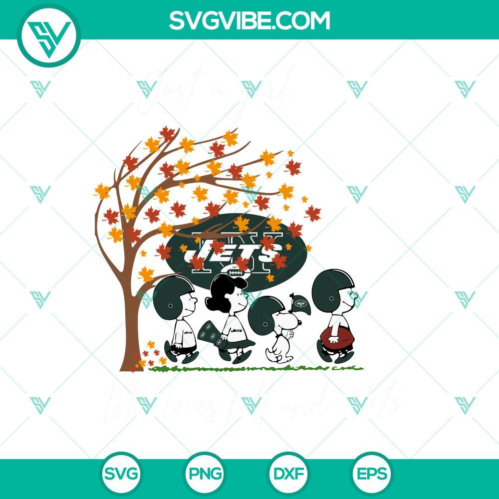 just a girl who loves fall and new york jets snoopy svg png dxf eps files 3 mockup