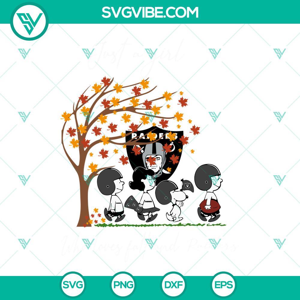 just a girl who loves fall and oakland raiders snoopy svg png dxf eps files 4 mockup