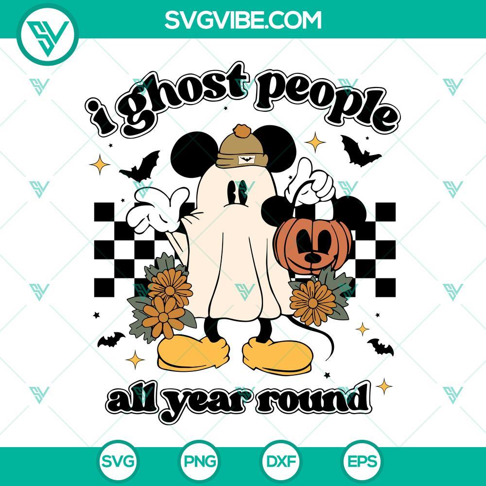 i ghost people all year round mickey svg mickey ghost svg mickey halloween svg png dxf eps cut files 6 mockup