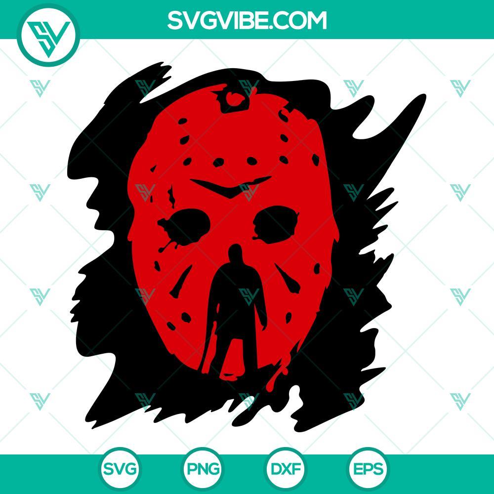 jason voorhees svg mask blood svg friday the 13th svg halloween horror svg png dxf eps cut files 1 mockup