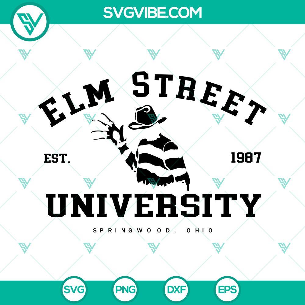 elm street freddy krueger university svg halloween svg horror movie scary svg 7 mockup