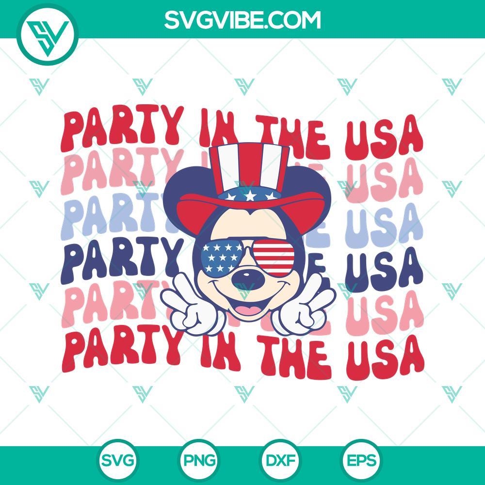 party in the usa mickey mouse svg independence day svg happy 4th of july disney svg png dxf eps 8 mockup