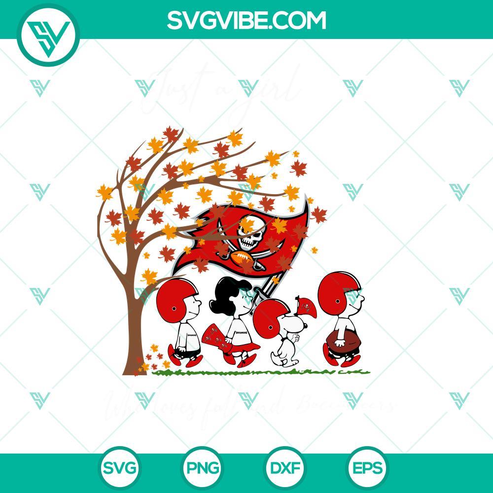 just a girl who loves fall and tampa bay buccaneers snoopy svg png dxf eps files 1 mockup