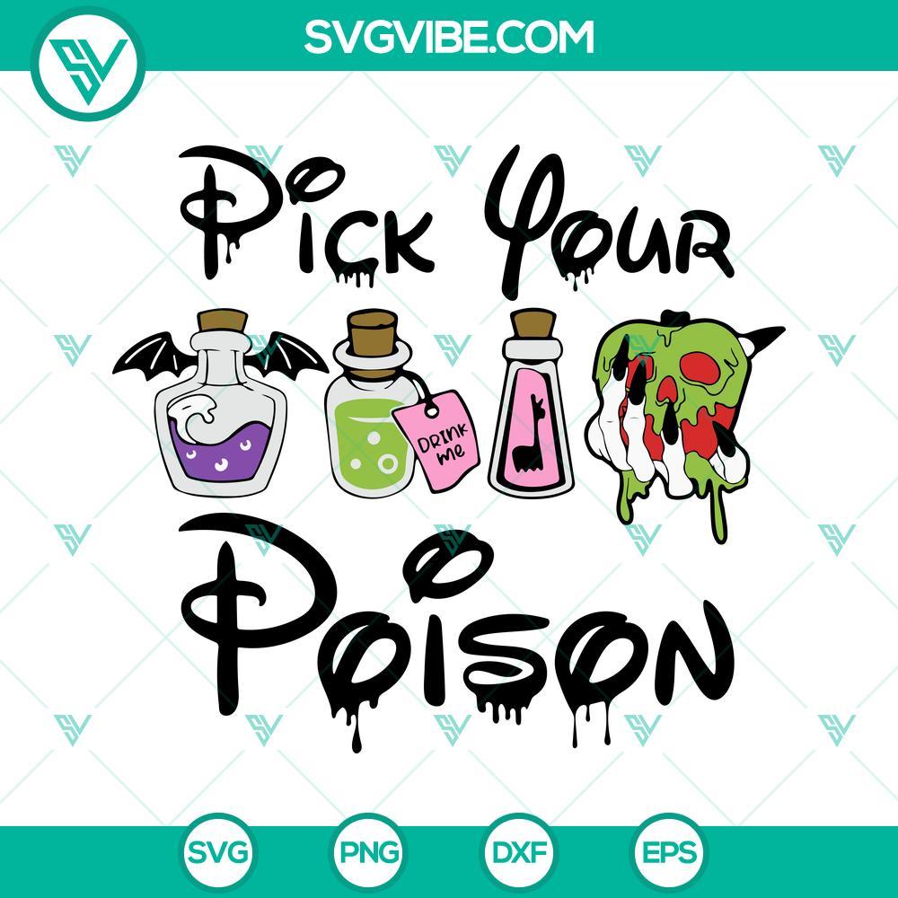 pick your poison svg funny halloween svg png dxf eps cricut files 10 mockup