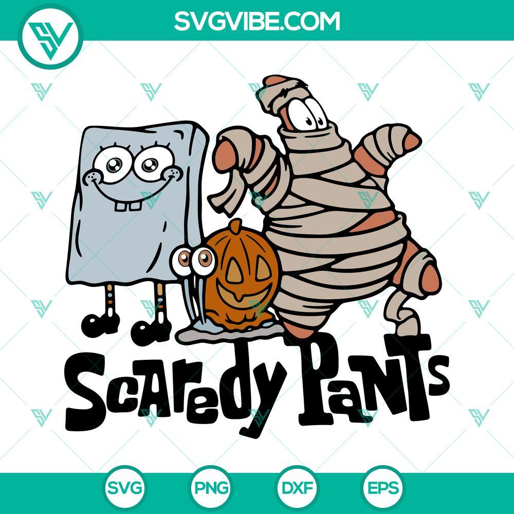 scaredy pants svg spongebob squarepants halloween svg png files 1 mockup